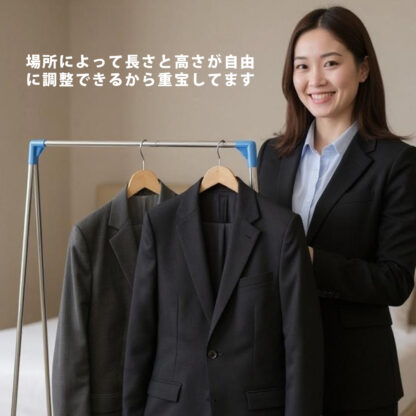 携帯型　折り畳み式ハンガーラック - 画像 (6)