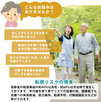 介護用歩行器 ブレーキ・折り畳み機能付き - 画像 (4)